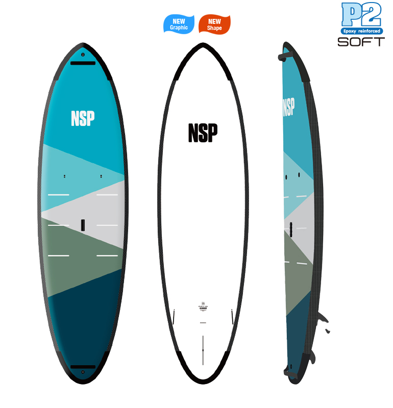 2023 NSP P2 SOFT ;SOFTTOP ;9’2" x 29 3/8" x 4 1/2" 129.5L ;オリーブ