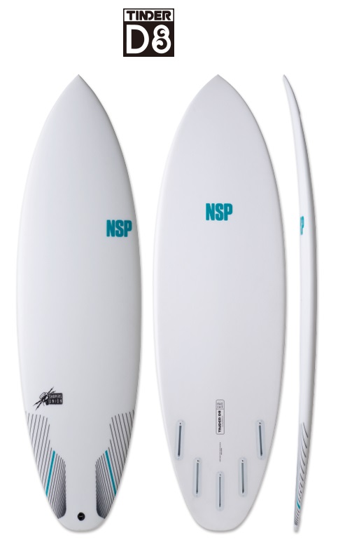 2023 NSP TINDER-D8 ;CSE SHAPERS UNION ;5'6",5'8",5'10",6'0",6'2" ;