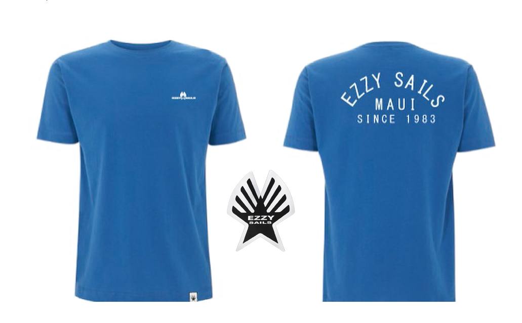 2020 EZZY 100% Cotton ;T-Shirts ;S ;ブルー・ホワイト